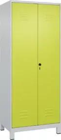 C+P PSA Doppel-Spind Classic PLUS, Füße, 2 Abteile, 1950x800x500mm, 7035/0024 Verschluss Sicherheits-Drehriegel