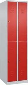 C+P Doppelstock-Spind Classic PLUS, 2 Abteile, 1850x500x500mm, 7035/3020 Verschluss Zylinderschloss