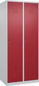 C+P Wäsche-Spind Classic PLUS, 2 Abteile, 1850x800x500mm, 7035/3003 Verschluss Zylinderschloss