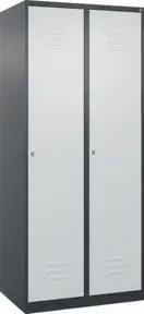 C+P Wäsche-Spind Classic PLUS, 2 Abteile, 1850x800x500mm, 7016/7035 Verschluss Zylinderschloss