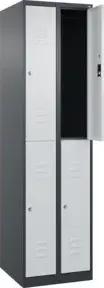 C+P Doppelstock-Spind Classic PLUS, 2 Abteile, 1850x500x500mm, 7016/7035 Verschluss Zylinderschloss