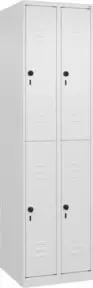 C+P Doppelstock-Spind Classic PLUS, 2 Abteile, 1850x500x500mm, 9016/9016 Verschluss Sicherheits-Drehriegel