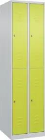 C+P Doppelstock-Spind Classic PLUS, 2 Abteile, 1850x500x500mm, 7035/0024 Verschluss Zylinderschloss
