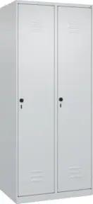 C+P Wäsche-Spind Classic PLUS, 2 Abteile, 1850x800x500mm, 7035/7035 Verschluss Sicherheits-Drehriegel