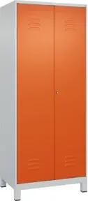 C+P PSA Doppel-Spind Classic PLUS, Füße, 2 Abteile, 1950x800x500mm, 7035/2004 Verschluss Zylinderschloss