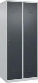 C+P Wäsche-Spind Classic PLUS, 2 Abteile, 1850x800x500mm, 7035/7016 Verschluss Zylinderschloss