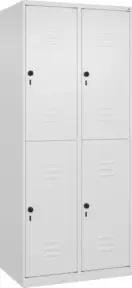 C+P Doppelstock-Spind Classic PLUS, 2 Abteile, 1850x800x500mm, 9016/9016 Verschluss Sicherheits-Drehriegel