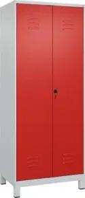 C+P PSA Doppel-Spind Classic PLUS, Füße, 2 Abteile, 1950x800x500mm, 7035/3020 Verschluss Sicherheits-Drehriegel