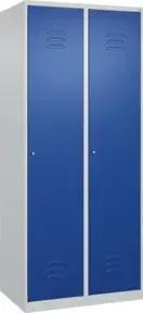 C+P Wäsche-Spind Classic PLUS, 2 Abteile, 1850x800x500mm, 7035/5010 Verschluss Zylinderschloss