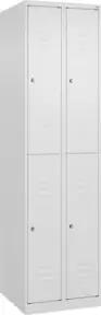 C+P Doppelstock-Spind Classic PLUS, 2 Abteile, 1850x500x500mm, 9016/9016 Verschluss Zylinderschloss