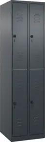 C+P Doppelstock-Spind Classic PLUS, 2 Abteile, 1850x500x500mm, 7016/7016 Verschluss Sicherheits-Drehriegel