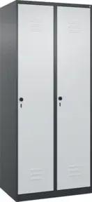 C+P Wäsche-Spind Classic PLUS, 2 Abteile, 1850x800x500mm, 7016/7016 Verschluss Sicherheits-Drehriegel