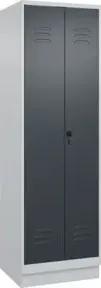 C+P PSA Doppel-Spind Classic PLUS, Sockel, 2 Abteile, 1950x600x500mm, 7035/7016 Verschluss Sicherheits-Drehriegel