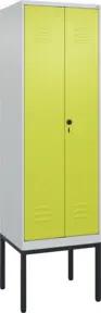 C+P PSA Doppel-Spind Classic PLUS, Gestell, 2 Abteile, 2120x600x500mm, 7035/0024 Verschluss Sicherheits-Drehriegel