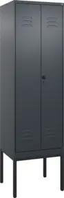 C+P PSA Doppel-Spind Classic PLUS, Gestell, 2 Abteile, 2120x600x500mm, 7016/7016 Verschluss Sicherheits-Drehriegel