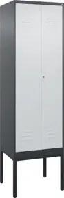 C+P PSA Doppel-Spind Classic PLUS, Gestell, 2 Abteile, 2120x600x500mm, 7016/7035 Verschluss Zylinderschloss