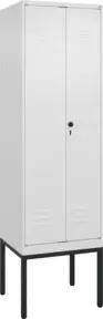 C+P PSA Doppel-Spind Classic PLUS, Gestell, 2 Abteile, 2120x600x500mm, 9016/9016 Verschluss Sicherheits-Drehriegel
