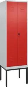 C+P PSA Doppel-Spind Classic PLUS, Gestell, 2 Abteile, 2120x600x500mm, 7035/3020 Verschluss Sicherheits-Drehriegel
