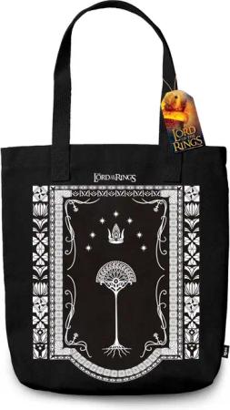 Der Herr der Ringe Stofftasche - Gondor - schwarz/weiß - Lizenzierter Fanartikel