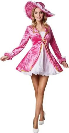 dressforfun Piraten-Kostüm Frauenkostüm Pinke Piratenlady, Barockes Piraten-Outfit in Pink und Weiß