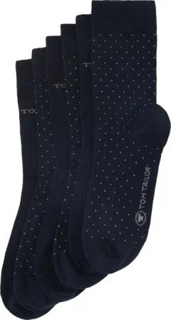 TOM TAILOR Damen Socken im 6er-Pack, blau, Gemustert, Gr. 39-42