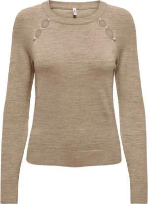 ONLY Strickpullover ONLVENICE LIFE LS PEARL DET ONECK CC KNT