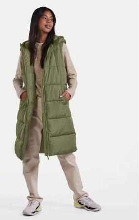 Pieces Bodywarmer Bee 17117414 Khakifarben Regular Fit