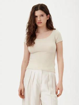 American Vintage Bluse Raxow RAX18CH24 Beige Slim Fit