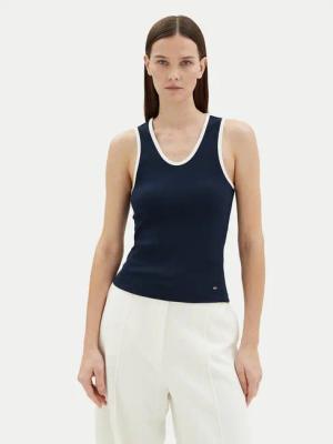 Tommy Hilfiger Top WW0WW44572 Dunkelblau Slim Fit