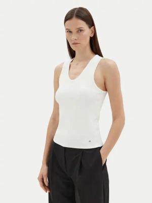 Tommy Hilfiger Top WW0WW44572 Écru Slim Fit