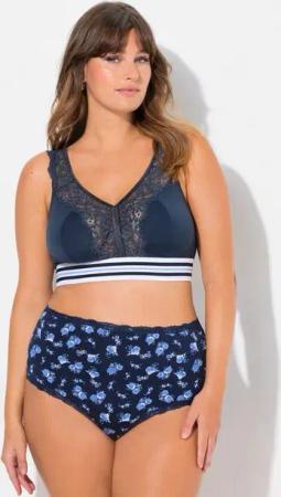 Ulla Popken Bügelloser BH Minimizer-Bralette Spitze ohne Bügel