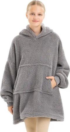 HOMELEVEL Kapuzenshirt Kinder Fleece Hoodie Pullover - Pulli mit Kapuze - Kuschelpullover