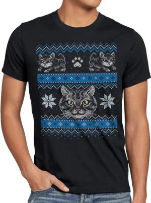 style3 T-Shirt Kitten Christmas Jumper kater samtpfote x-mas pulli weihnachtsbaum