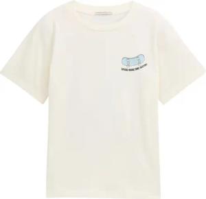 TOM TAILOR Jungen Oversize T-Shirt mit Print, weiß, Uni, Gr. 104/110