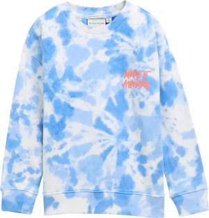TOM TAILOR Jungen Oversize Tie-Dye Sweatshirt, blau, Farbverlauf, Gr. 92/98