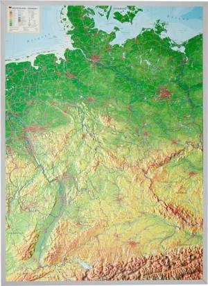 Georelief 3D Reliefkarte Deutschland