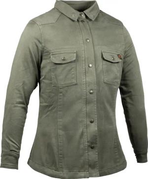 John Doe Damen Motoshirt Hemd olive S Damen