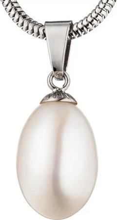 Schmuck Krone Perlenanhänger Anhänger, ovale Perle, 925 Silber, Silber 925