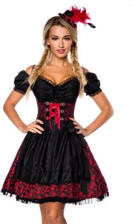Dirndline Dirndl Dirndl Kleid Oktoberfest Tracht Wiesn Wasn Bayern Outfit Volksfest (3-tlg)