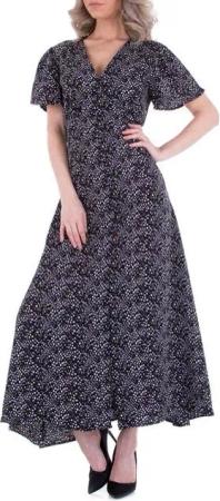 Ital-Design Sommerkleid Damen Freizeit Plisseekleid Sommerkleid in Schwarz