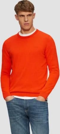 s.Oliver Rundhalspullover Casual (1-tlg) Rundhals. langarm, Logo-Stickerei