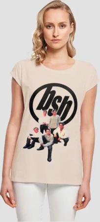 Merchcode Ladies Backstreet Boys - Vintage Logo Extended Shoulder Tee