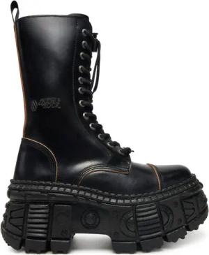 NEW ROCK Schnürstiefel M-WALL127N-C4 Schwarz
