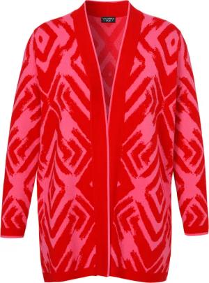 Long-Strickjacke mit Allover-Muster