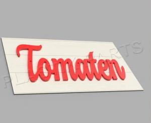 Plastik Parts Typenschild Tomaten Verkaufsschriftzug Verkaufsschild Hofladen Wochenmarkt