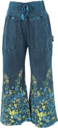 Guru-Shop Relaxhose Palazzohose, Boho Baumwollhose, Hosenrock mit.. alternative Bekleidung