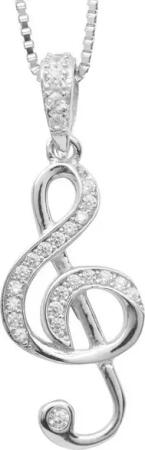 Schmuck-Elfe Kette mit Anhänger Notenschlüssel, 925 Silber