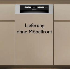 BAUKNECHT teilintegrierbarer Geschirrspüler "BK6PB10BS7A0", 10 Maßgedecke, PowerClean