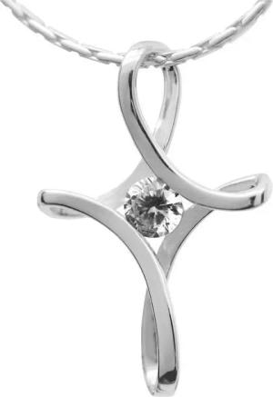 Schmuck-Elfe Kette mit Anhänger Kreuz Infinity, 925 Silber poliert