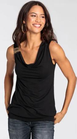 Melrose Shirttop, mit goldfarbener Schnalle
